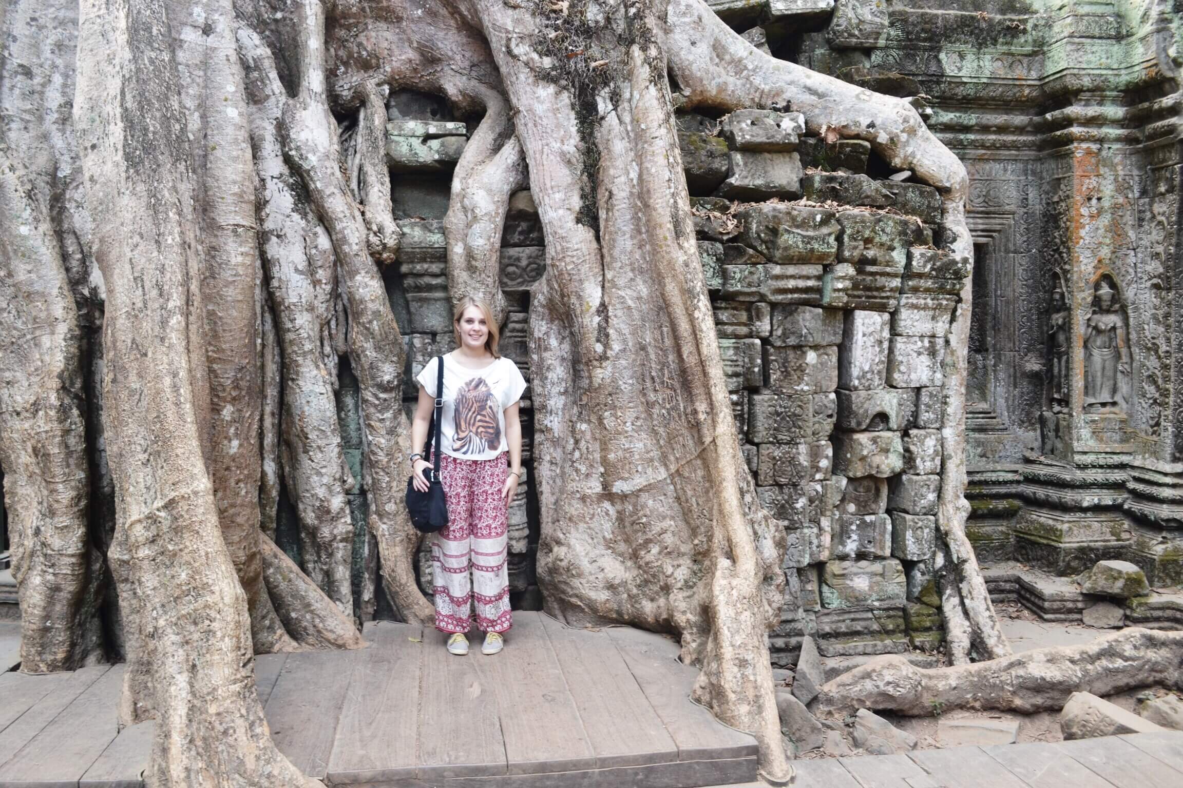 image of Charlie at Ta Prohm in Cambodia