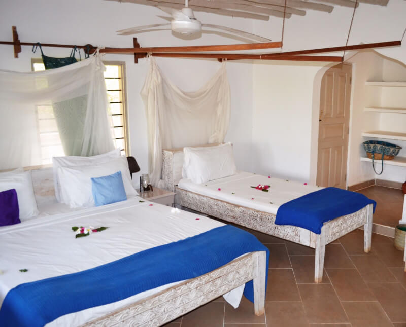 image of hotel room in Matemwe Beach Village in Zanzibar