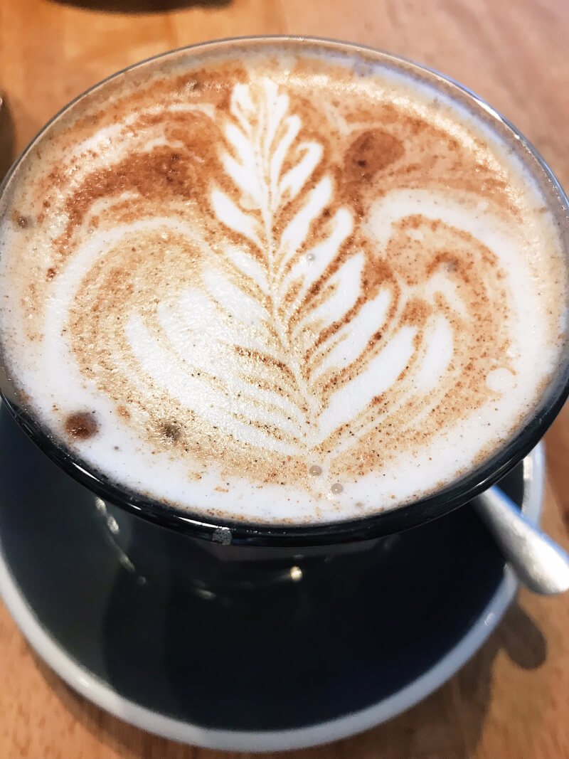 Image of chai latte in Bakers and Roasters, Amsterdam