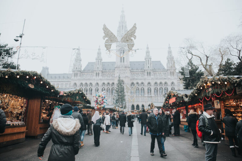 image of Vienna Christmas Market, best places to travel to in winter
