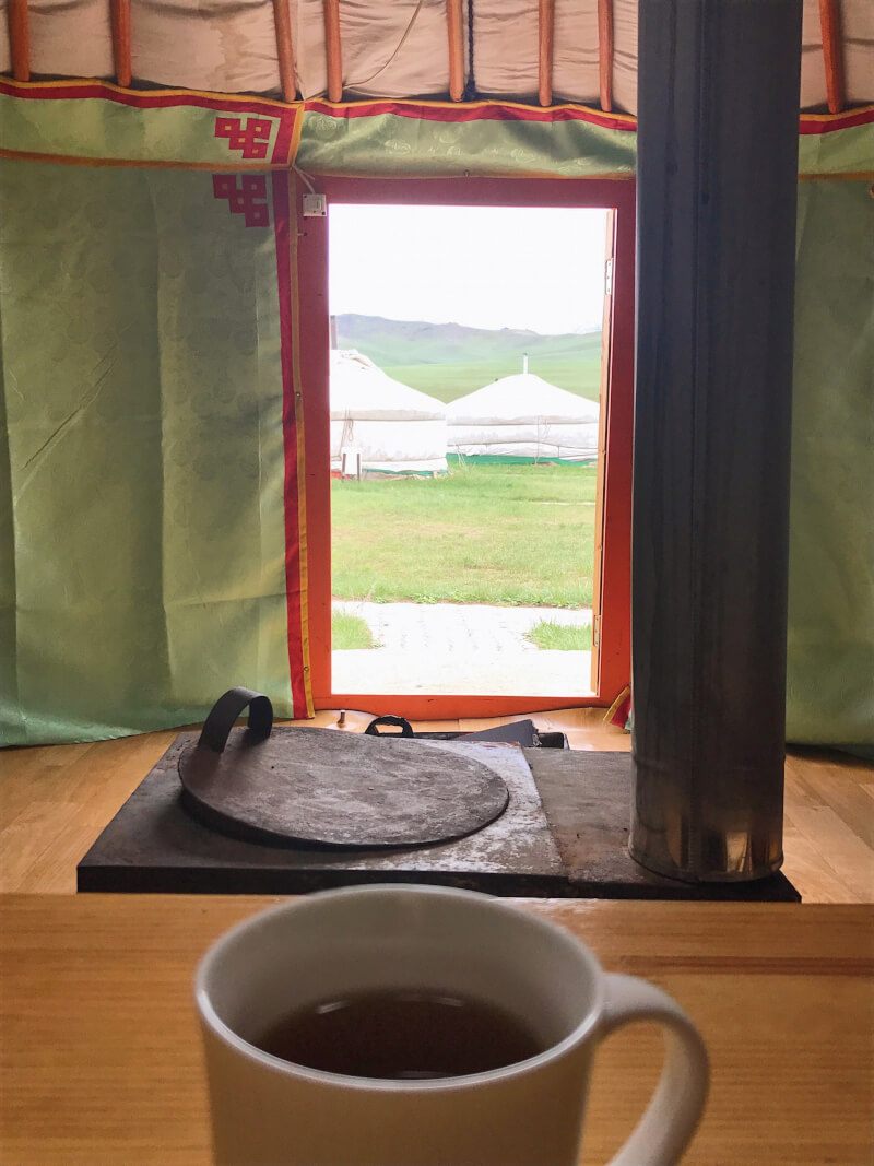 Image of a ger, which is seen when visiting Mongolia