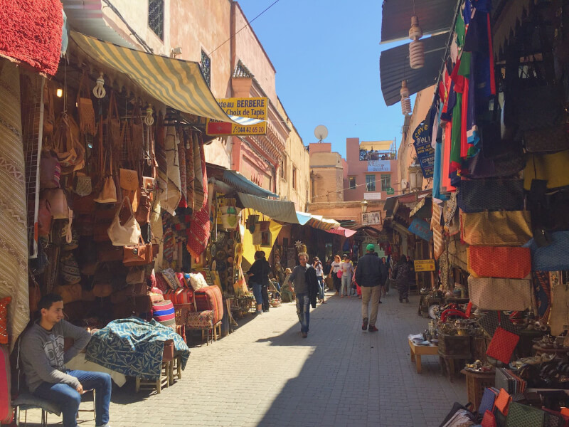 image of souks of Marrakech
