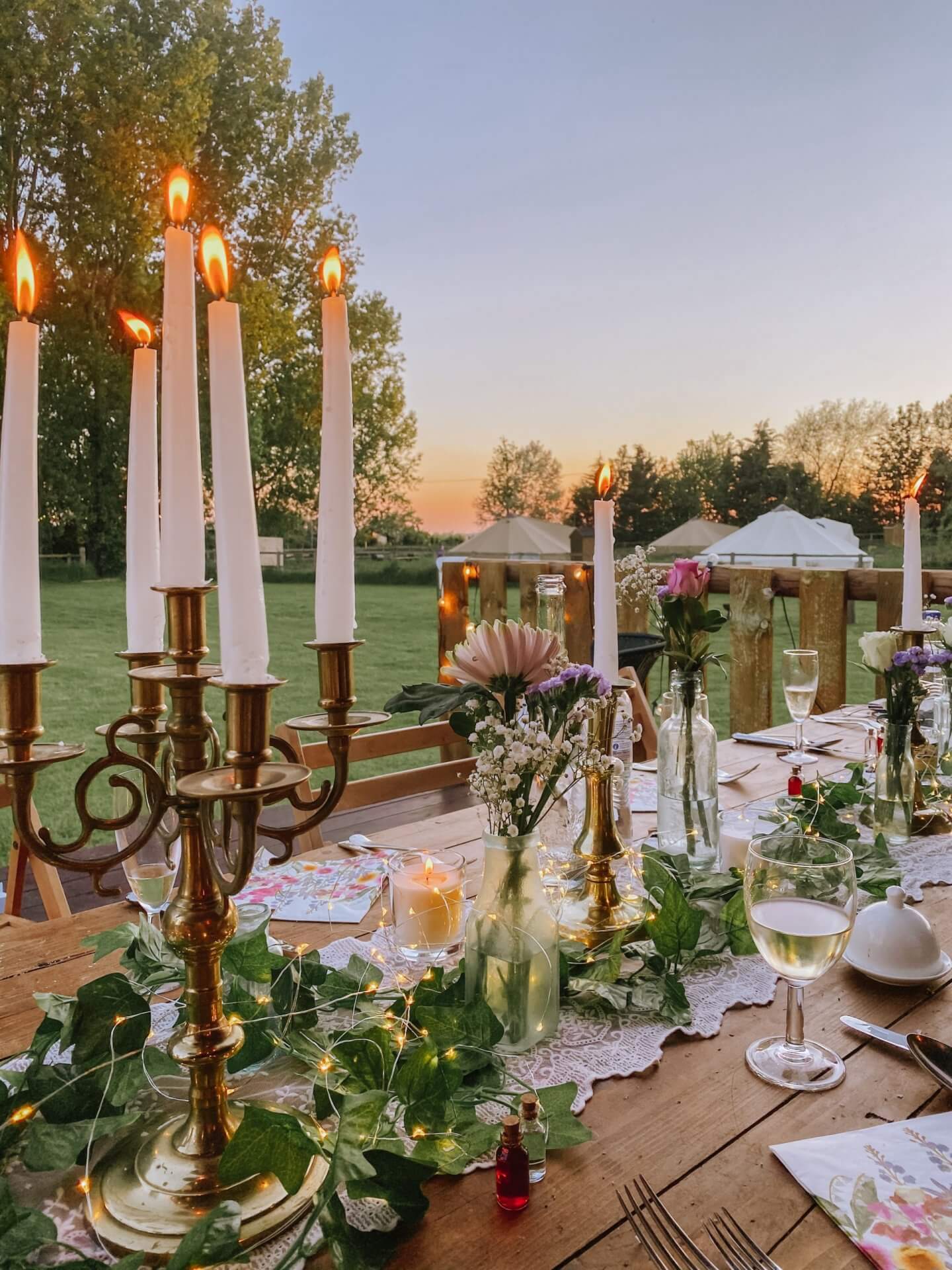 image of glamping at Horsley hale farm
