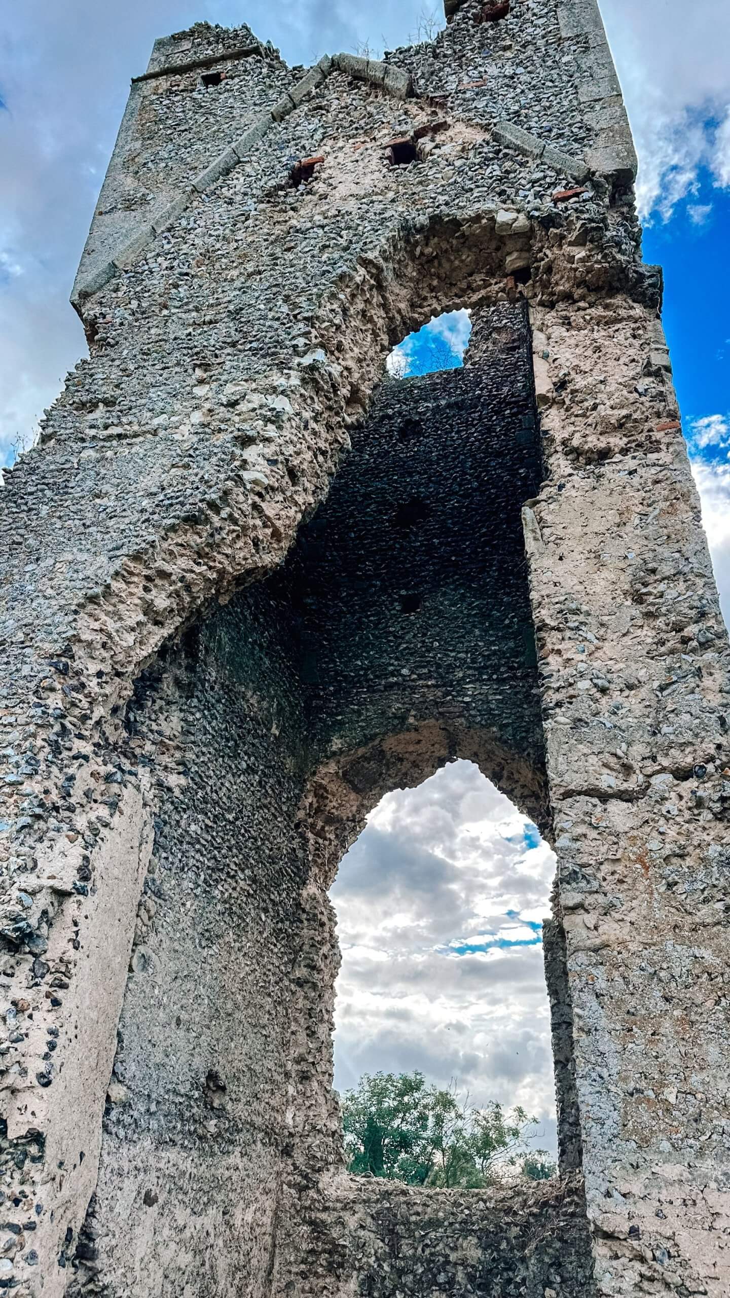 image of the ruined tower of St John, Beachamwell, Norfolk