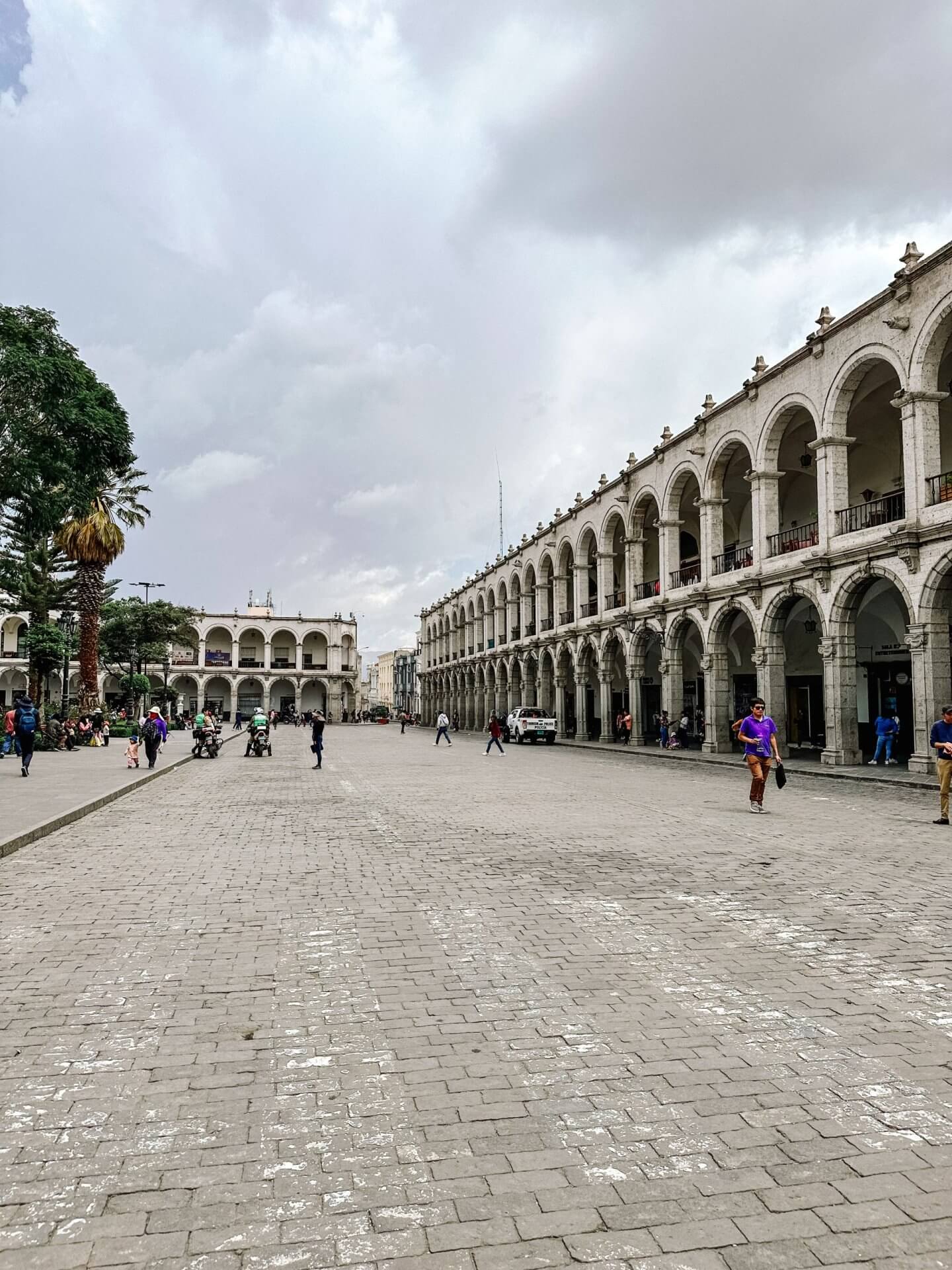 Image of the colonnade in Plaza de Armas - one of the top things to do in Arequipa