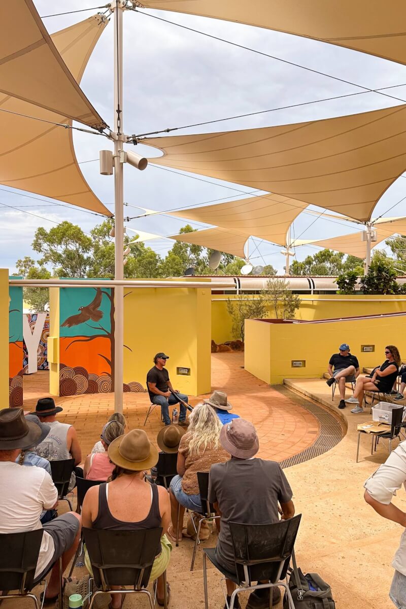 image of a didgeridoo lesson at Ayers Rock Resort