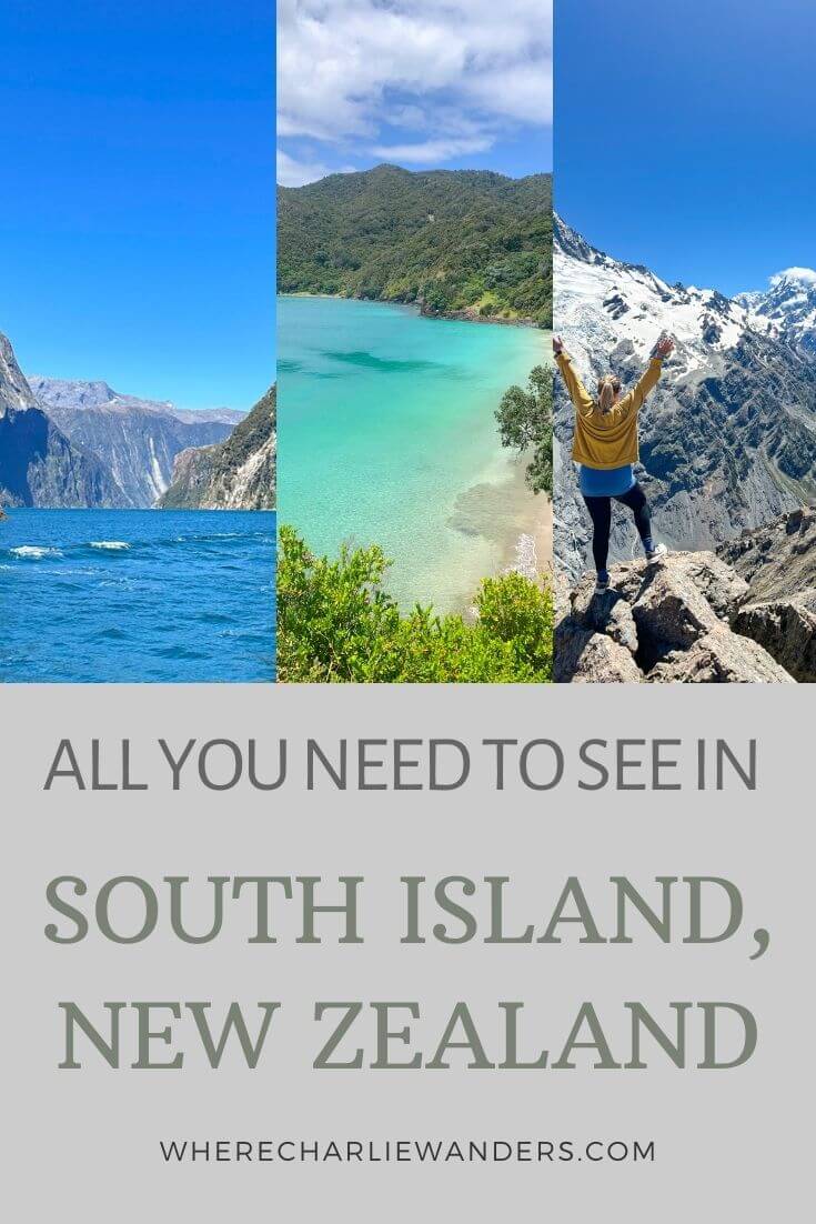 infographic for best things to do in south island, new zealand